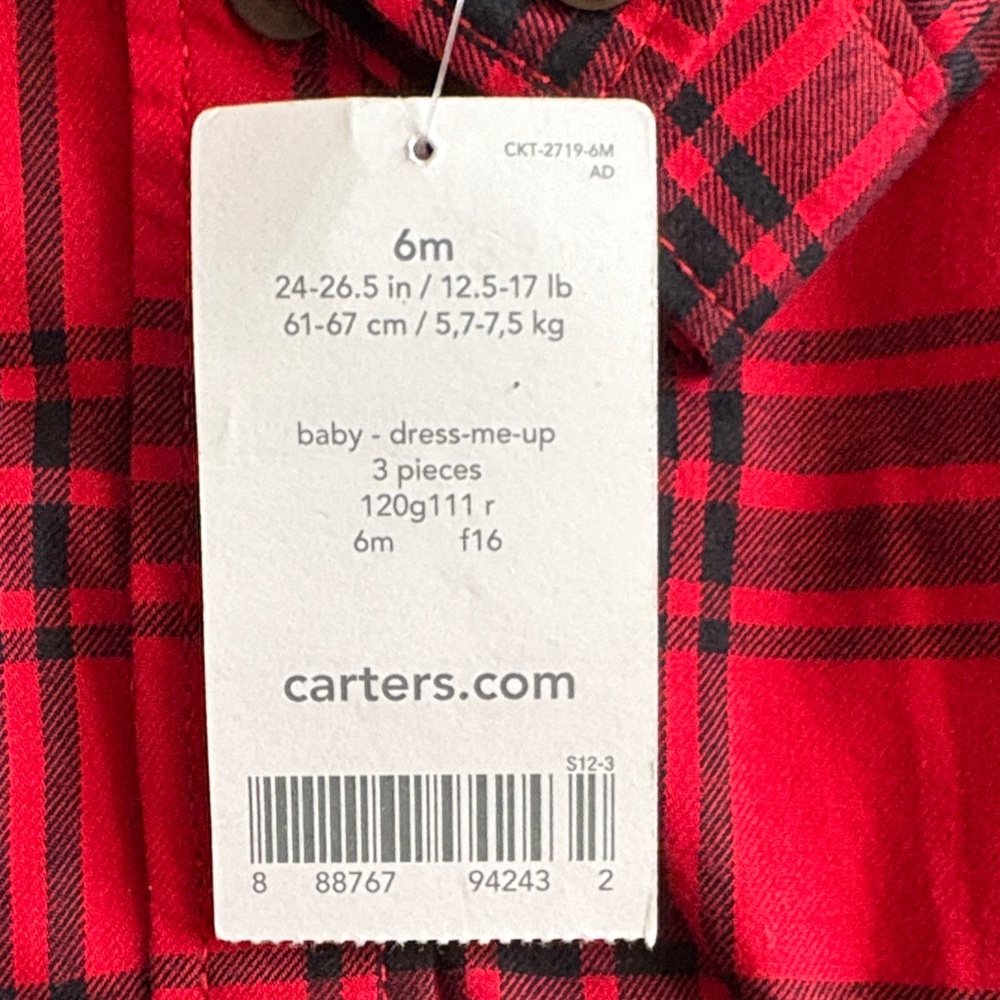 Carter's Red and Black Baby Outfit Set with Jeans
